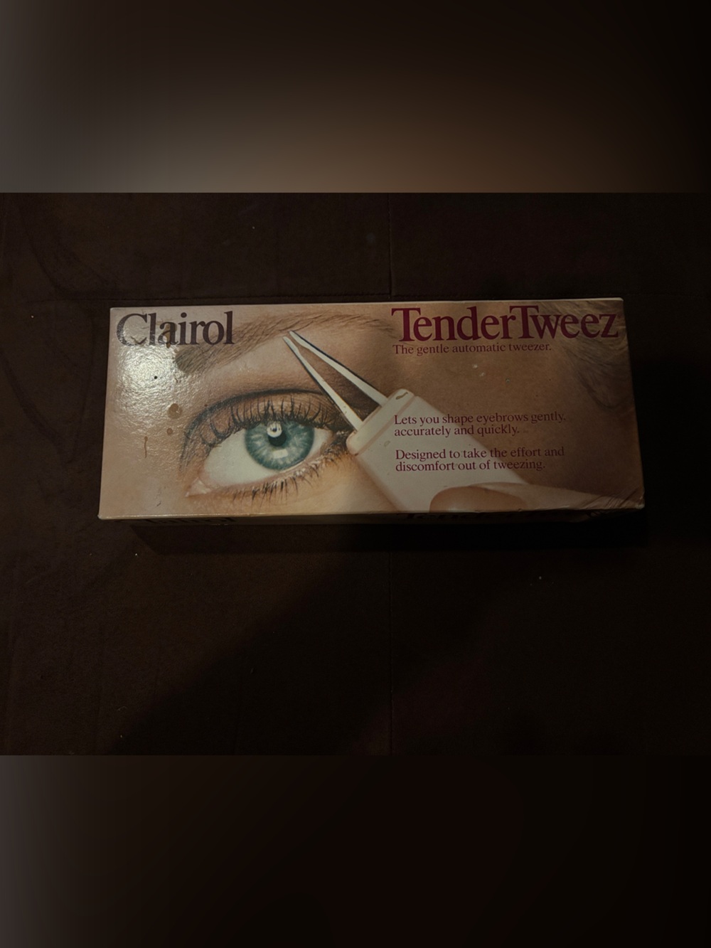 TenderTweez Gentle Automatic Tweezer - Beige Packaging nib vintage late 1970s